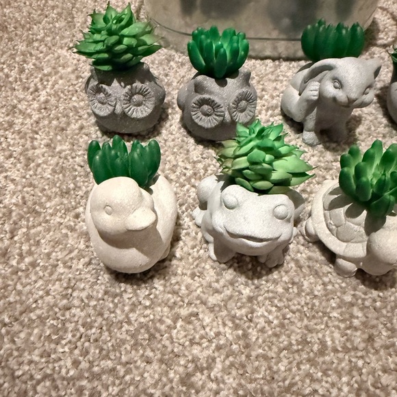 Gray and White Animal Succulent Planters - Picture 2 of 7